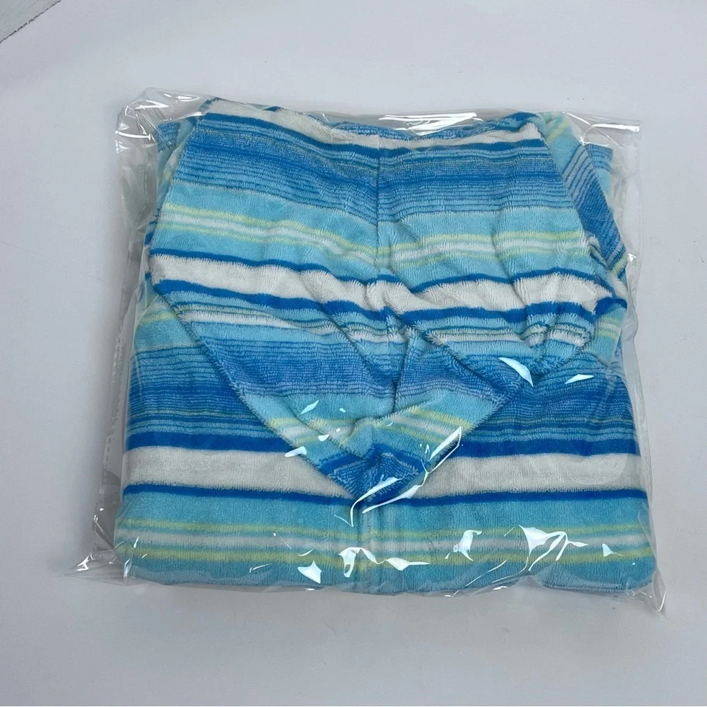 Nike Youth Girls Striped Soft Terry Cloth Full-Zip Jacket Size L; Beach, Casual